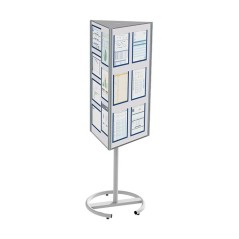 119510 : Top'info 3 faces LARGE l 720 x H 1205 mm tôle blanche vernie