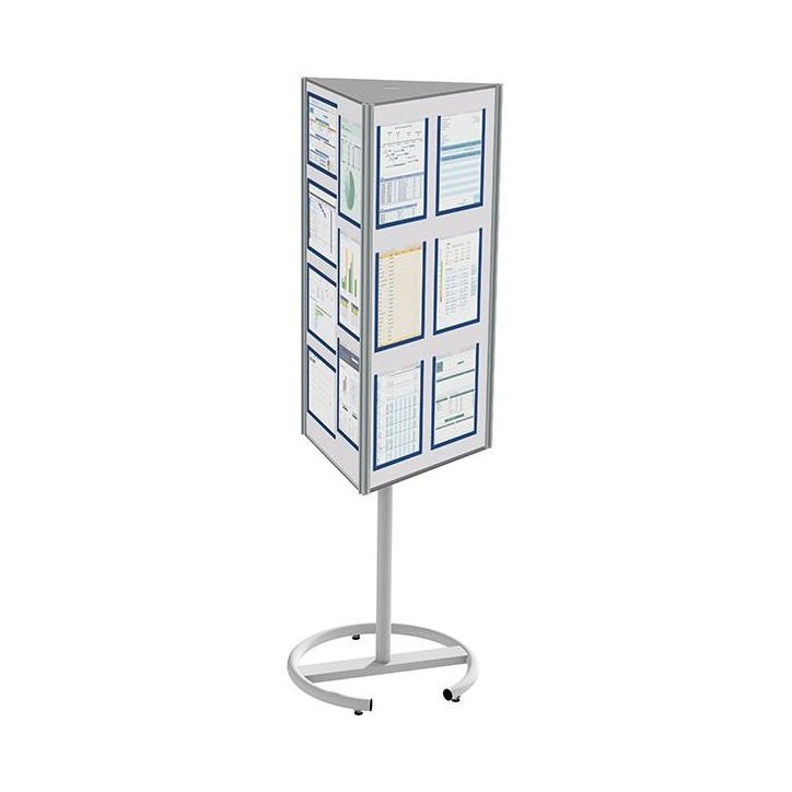 Top'info 3 faces LARGE l 720 x H 1205 mm tôle blanche vernie