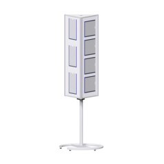 119511 : Top'info 3 faces SMALL l 505 x H 1205 mm tôle blanche vernie
