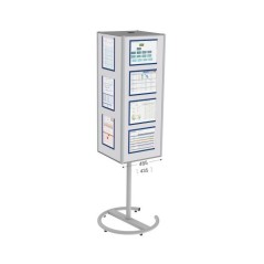 Top’info 4 faces – Small 485 x 1205 mm tôle blanche vernie