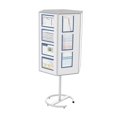 Top’info 6 faces – Panneau d’information professionnel en tôle blanche vernie