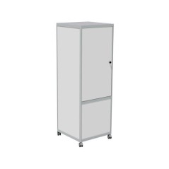 119020 : Cub'info 4 faces l 750 x H 2050 mm tôle blanche vernie avec porte ouvrante