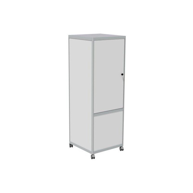 119020 : Cub'info 4 faces l 750 x H 2050 mm tôle blanche vernie avec porte ouvrante
