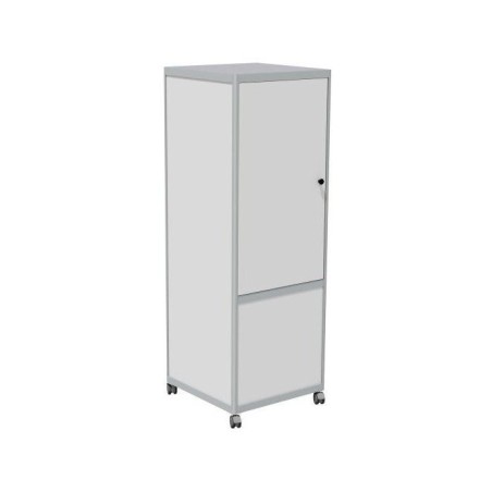 119020 : Cub'info 4 faces l 750 x H 2050 mm tôle blanche vernie avec porte ouvrante