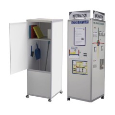 119020 : Cub'info 4 faces l 750 x H 2050 mm tôle blanche vernie avec porte ouvrante