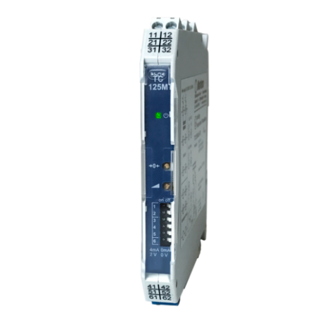 Transducteur TC125 – Mesure de température Pt100, Pt1000, thermocouples J/K/S, 24 pré-échelles réglables, sécurité intrinsèque