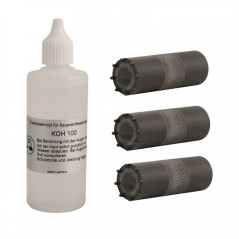 Kit de travail, comprenant 3 GWOK 02, 1 KOH100, 1 pipette