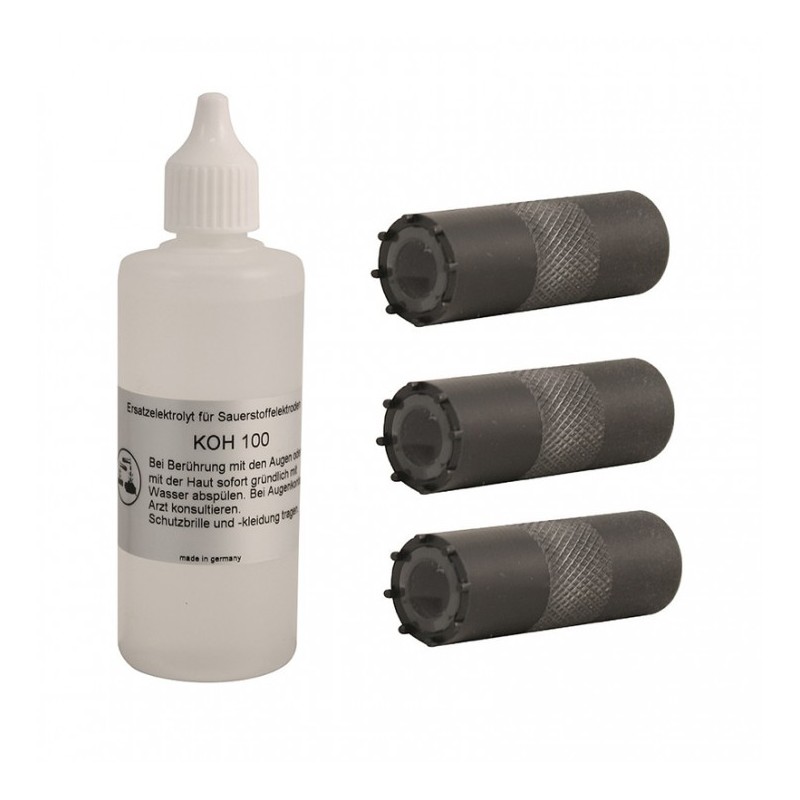 Kit de travail, comprenant 3 GWOK 02, 1 KOH100, 1 pipette