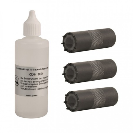 Kit de travail, comprenant 3 GWOK 02, 1 KOH100, 1 pipette
