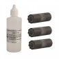 Kit de travail, comprenant 3 GWOK 02, 1 KOH100, 1 pipette