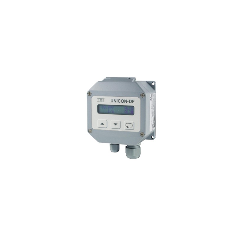 Convertisseur de débit UNICON-DF – Affichage LCD – Alimentation par boucle – ±99999 chiffres
