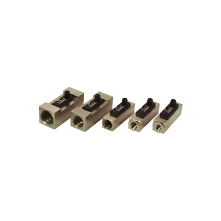 FW1-…GM – Interrupteur de débit DN 10 à DN 25, principe piston, interrupteur à lames, laiton