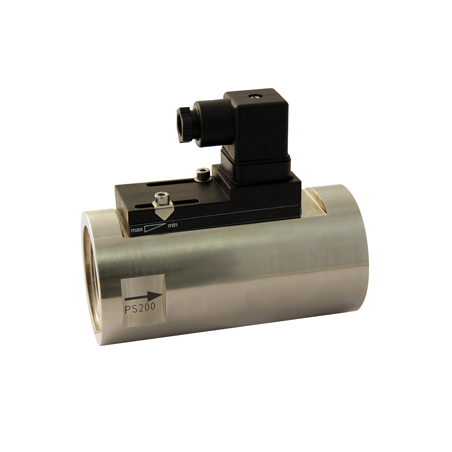 HR2VK1 – Indicateur de débit DN 32 à DN 50, fluides visqueux, connecteur DIN 43650, interrupteur à lames