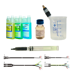 Accessoires pour mesure pH – Câbles S7/KVP, tampons techniques et solutions de nettoyage