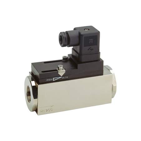 Interrupteur de débit HD2F | Pour fluides visqueux – DN 8 à 25 – Laiton/Inox – Interrupteur à lames