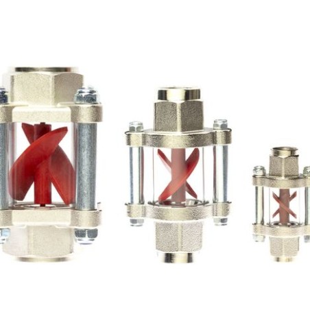 Voyant de débit VISION – FD | Hélice PA66 – Liquides – Tube Pyrex – Visibilité 360°