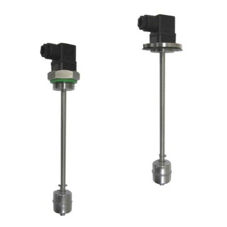 Interrupteur à flotteur SIMPLE – S1‑S | Tout inox – Point unique – 100 à 500 mm – Raccord GAS-M / Bride