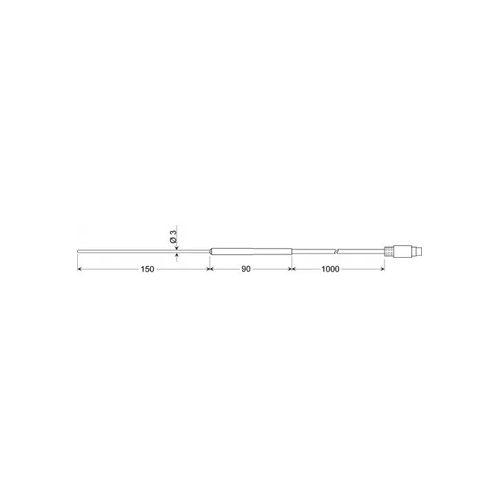 Sonde d’immersion pour liquides/gaz, 4 fils