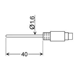 GLF401MINI – Sonde de mesure rapide de l’air ambiant Ø 1,6 mm, DIN classe B