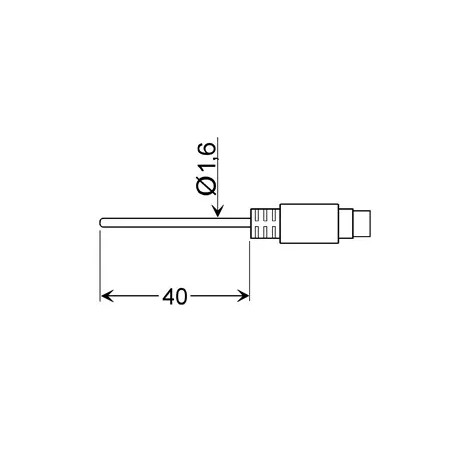GLF401MINI – Sonde de mesure rapide de l’air ambiant Ø 1,6 mm, DIN classe B