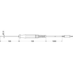GTF175/1.6 – Sonde d’immersion flexible Ø 1,6 mm pour liquides et gaz