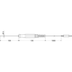 GES175 – Sonde de pénétration Pt1000 pour matériaux mous