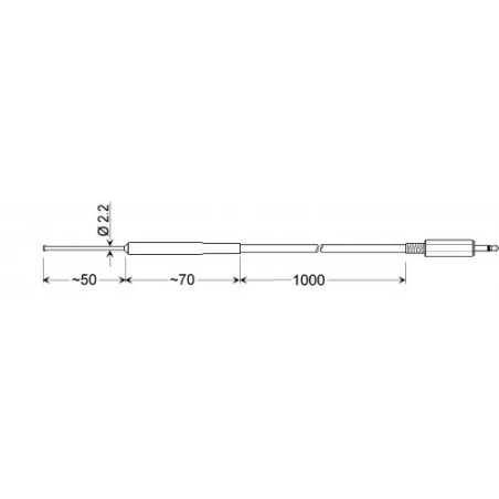 GOF175MINI – Sonde de surface Pt1000 rapide – Plaquette céramique