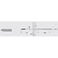 GGF175 – Sonde Pt1000 pour produits surgelés – Tube V4A Ø6 mm