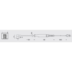 GOF400HO – Sonde thermocouple rapide pour surfaces solides, 65 à 400 °C