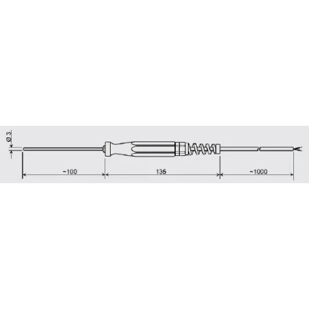 Sonde GMF11/180 – Capteur KTY83-110 – Plage -50 à +175 °C – Inox V4A