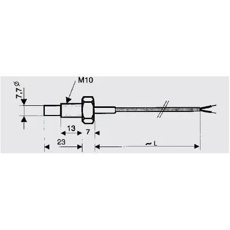 Sonde plongeante GMF15/81 – Capteur KTY81-121 M10 en inox V4A