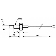 Sonde à visser GMF15/180 – Capteur KTY83-110 pour gaz et liquides