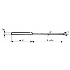 Sonde de température GTF200Pt100WD – Capteur Pt100 étanche – Version sur mesure