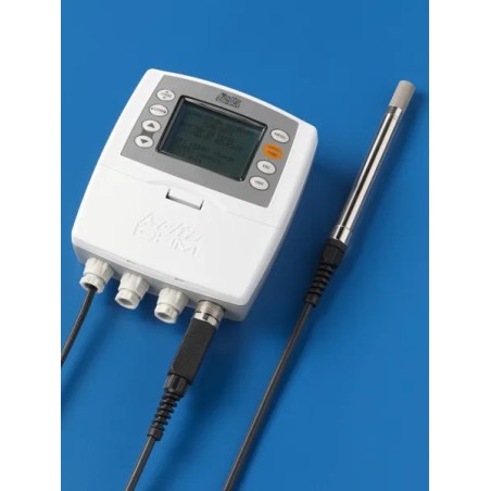 TRANSMETTEUR, INDICATEUR, RÉGULATEUR ON/OFF, COLLECTEUR DE DONNÉES DE TEMPÉRATURE ET HUMIDITÉ AVEC SONDE INTERCHANGEABLE