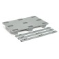 Palette plastique BASIC 1208-C3 – Européenne fermée 1200x800, semelles amovibles, empilable