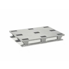 Palette plastique BASIC 1208-C3 – Européenne fermée 1200x800, semelles amovibles, empilable
