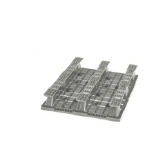 Palette industrielle BASIC 1210-O3 – 1200x1000 mm, semelles amovibles, surface antidérapante