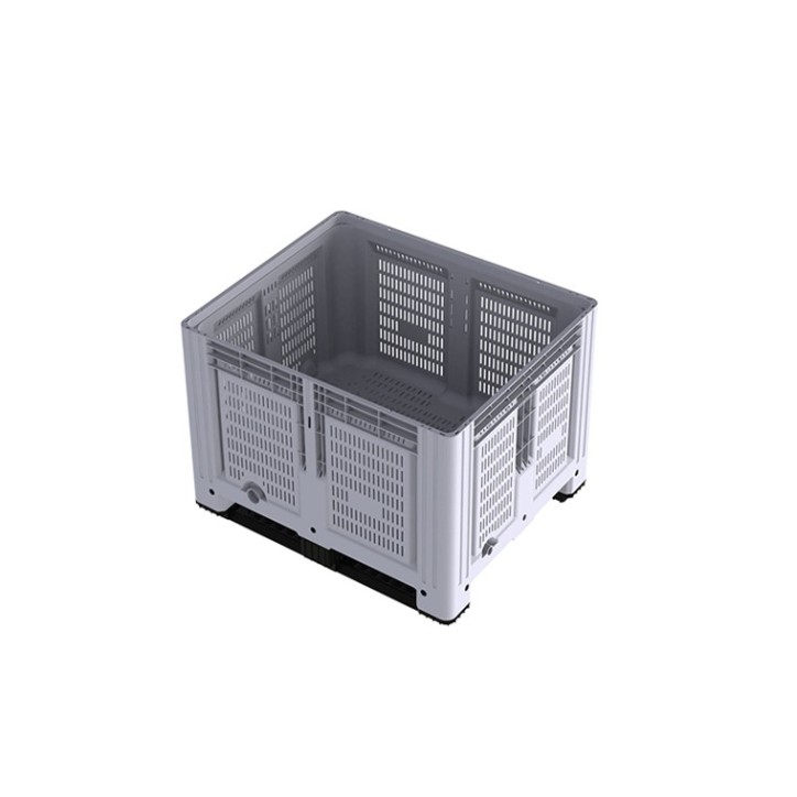 Caisse-palette rigide ouverte de 2 semelles et grand volume