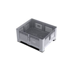 Caisse-palette rigide ouverte de 2 semelles et faible hauteur