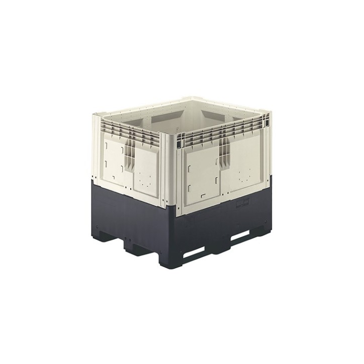 Conteneur industriel pliant de 3 semelles et grand volume