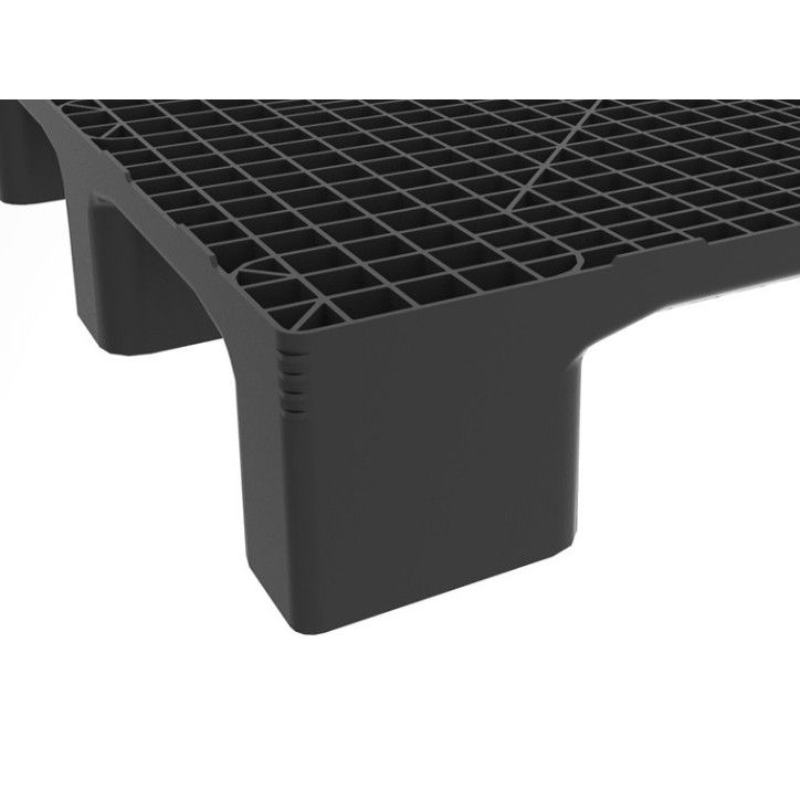 PALETTE INDUSTRIELLE MONOBLOC LOURDE À 3 SEMELLES