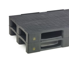 Palette Plastique Européenne Monobloc – FLAT ESD 1208-C3 (1200x800 mm)