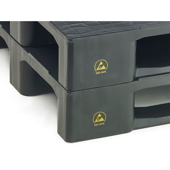 PALETTE INDUSTRIELLE LOGISTIQUE FERMÉE 3 SEMELLES ANTISTATIQUE