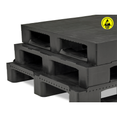PALETTE INDUSTRIELLE LOGISTIQUE FERMÉE 3 SEMELLES ANTISTATIQUE