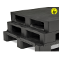 PALETTE INDUSTRIELLE LOGISTIQUE FERMÉE 3 SEMELLES ANTISTATIQUE