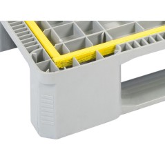 PALETTE INDUSTRIELLE HYGIÉNIQUE RENFORCÉE À 5 SEMELLES
