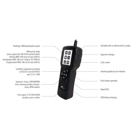 Instrument portable de surveillance des vibrations