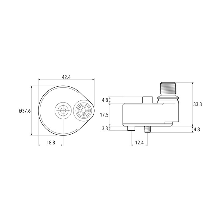 Transducteur de vibrations triaxial